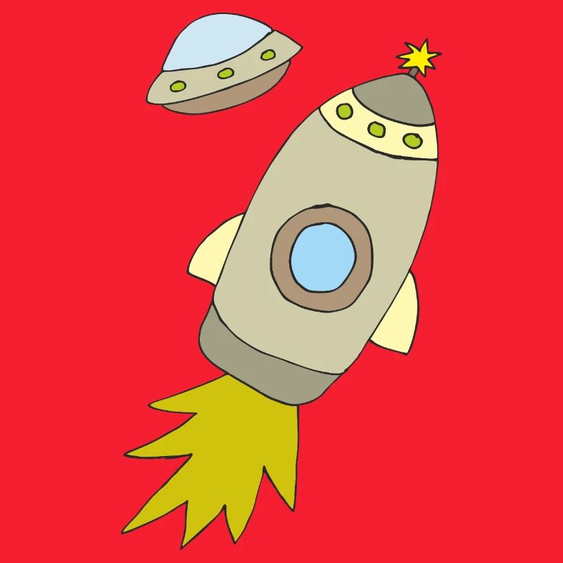 Space rocket with luminous propulsion