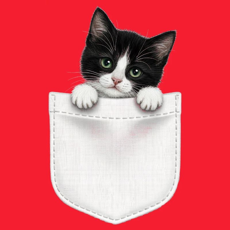 Cat Pocket jette un coup d’œil à un chat mignon dans la poche