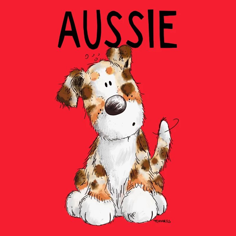 Fröhlicher Aussie - Australian Shepherd - Geschenk