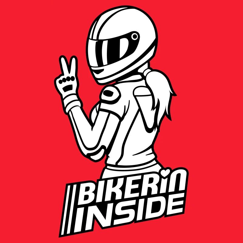 Bikerin inside (Farben änderbar)