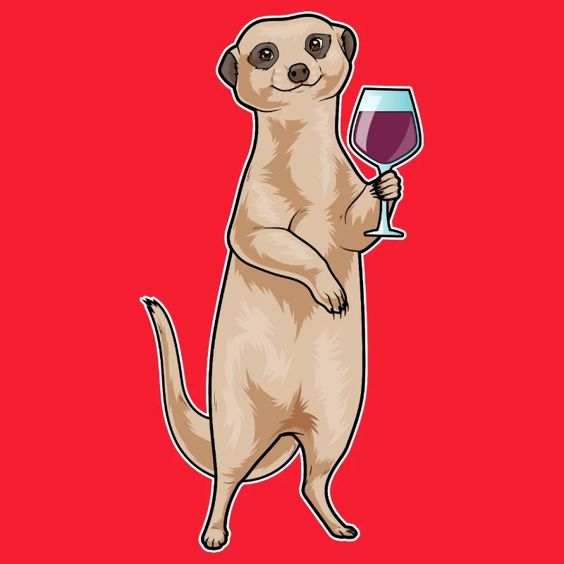 Erdmännchen Rotwein