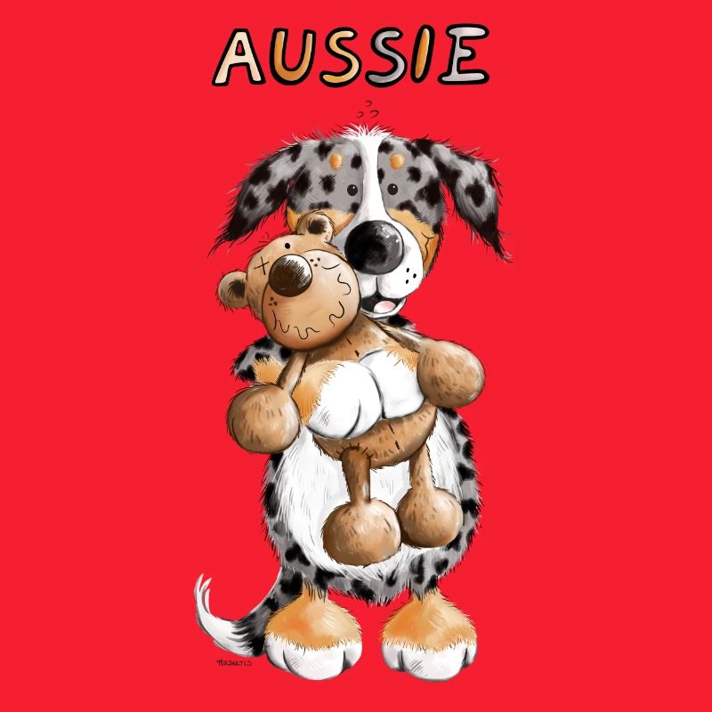 Aussie mit Teddy