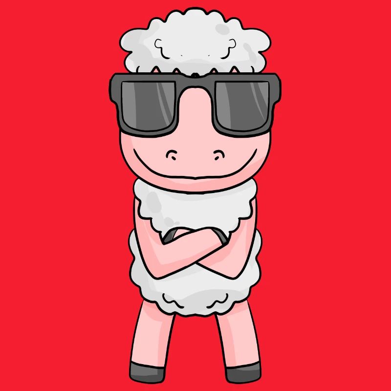 cooles Schaf mit Sonnenbrille