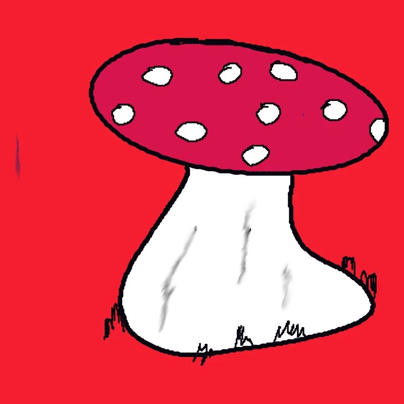 Motif de dessin animé Red Toadstool