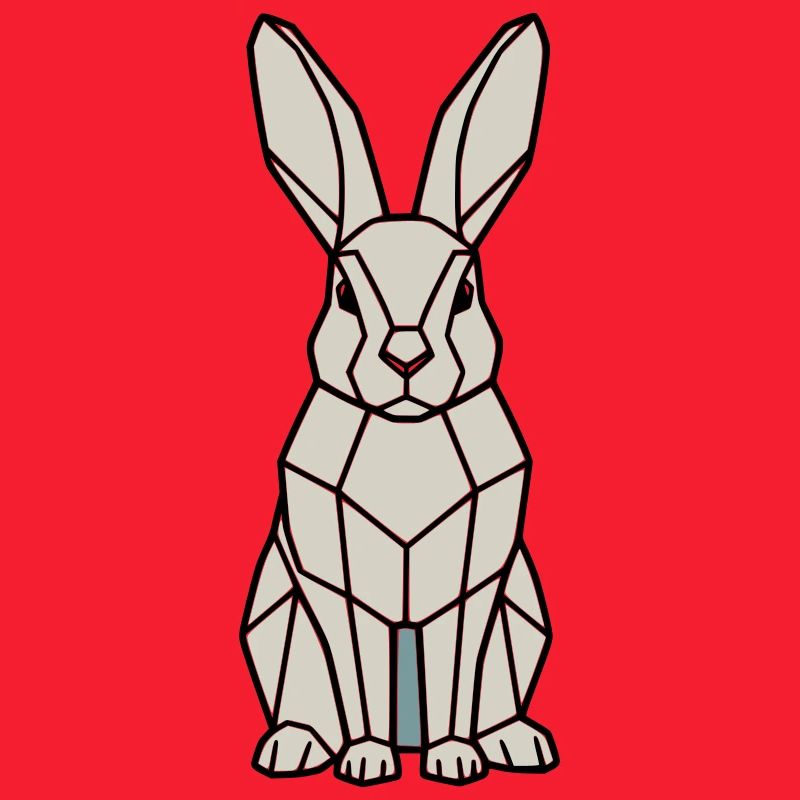 Geometric Bunny Low Poly Modern