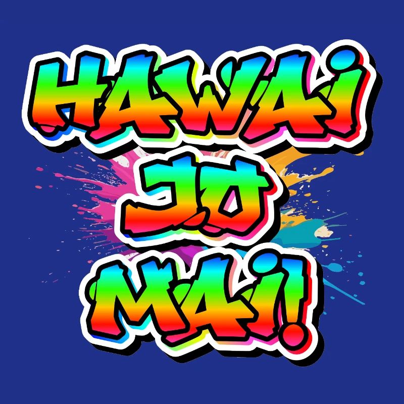 Hawaï Hello 😎 Neon Design Dialecte Vacances Souhaits