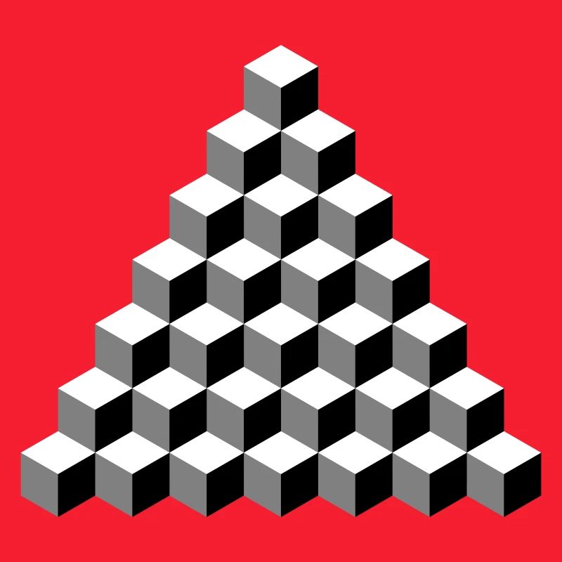 Isometric Cube Pyramid