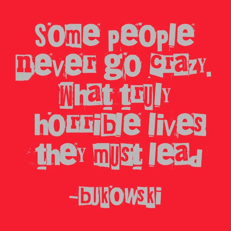 Typographie des citations grunge de Bukowski