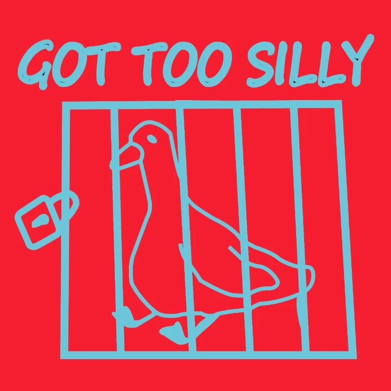 Vogel im Käfig mit dem Text Wurde zu dumm