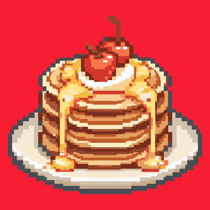Cerises Pixel Pancake