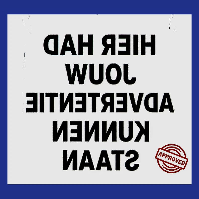 Grande typographie avec tampon d’approbation