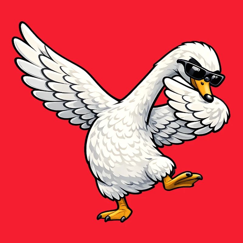 Dabbing Schwan