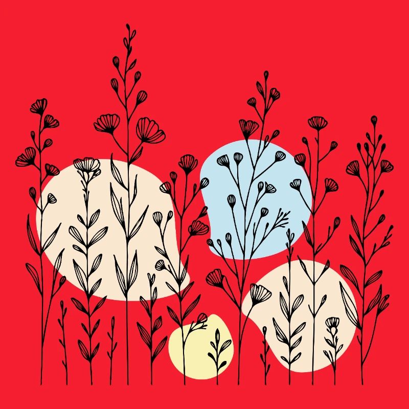 Delicate Botanical Pattern in Soft Tones