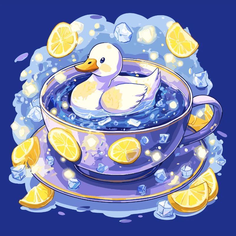 Lemon duck in a tea mug