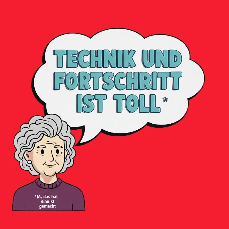 Technikliebe mit Oma Comic