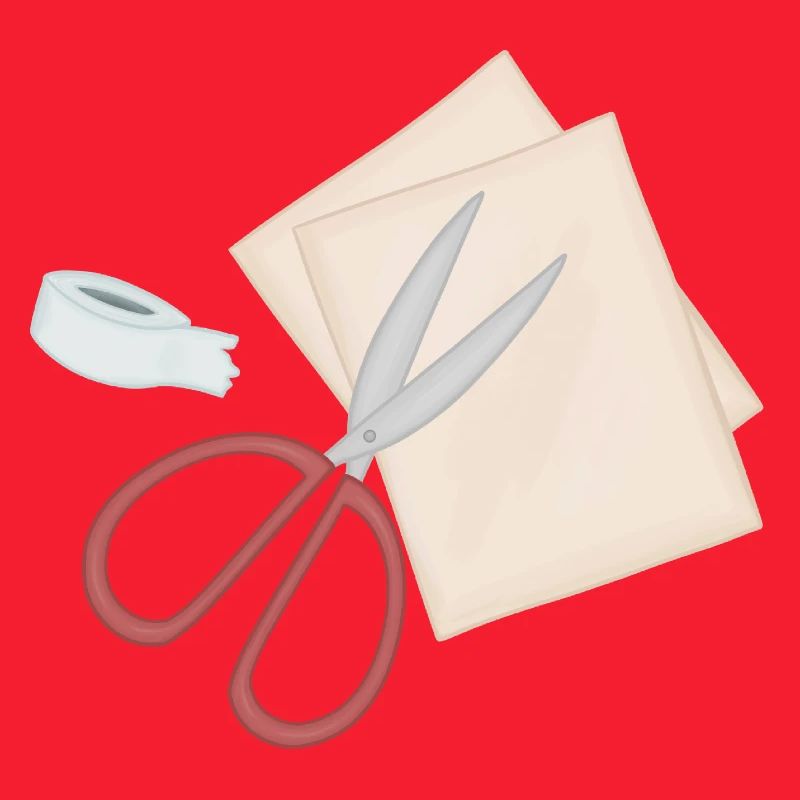 Studio de papier motif de ciseaux créatifs