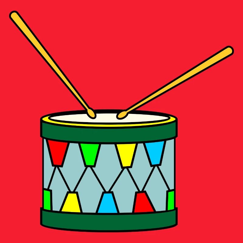 Green colored drum decoration