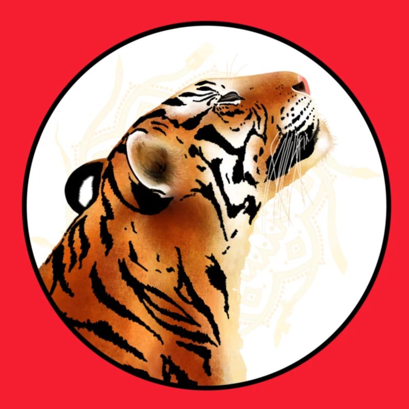 Tiger smiling
