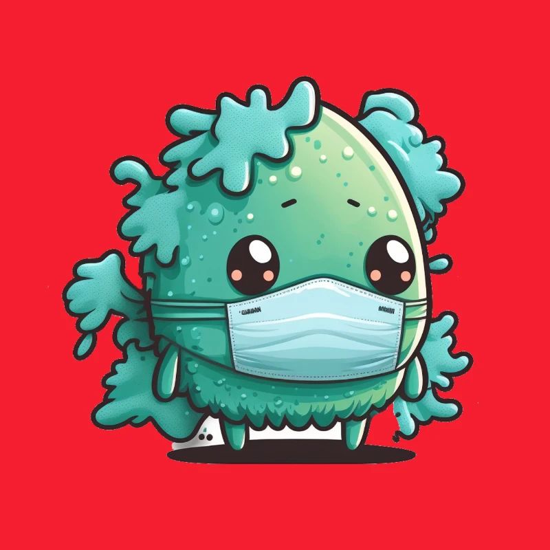 Bacterium with mask