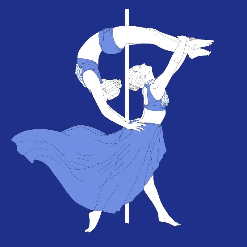 Pole Dance Blue Impression