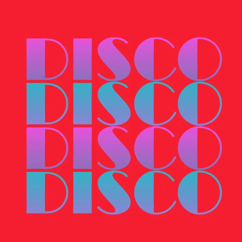 Lebendiges Disco-Textmuster-Design