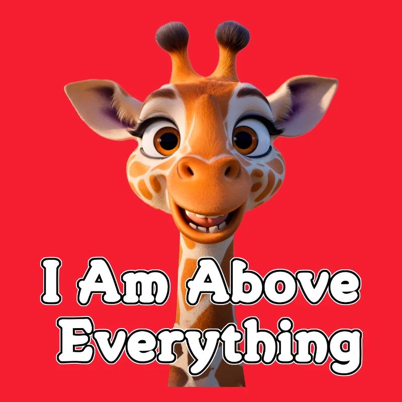 Girafe avec message de motivation