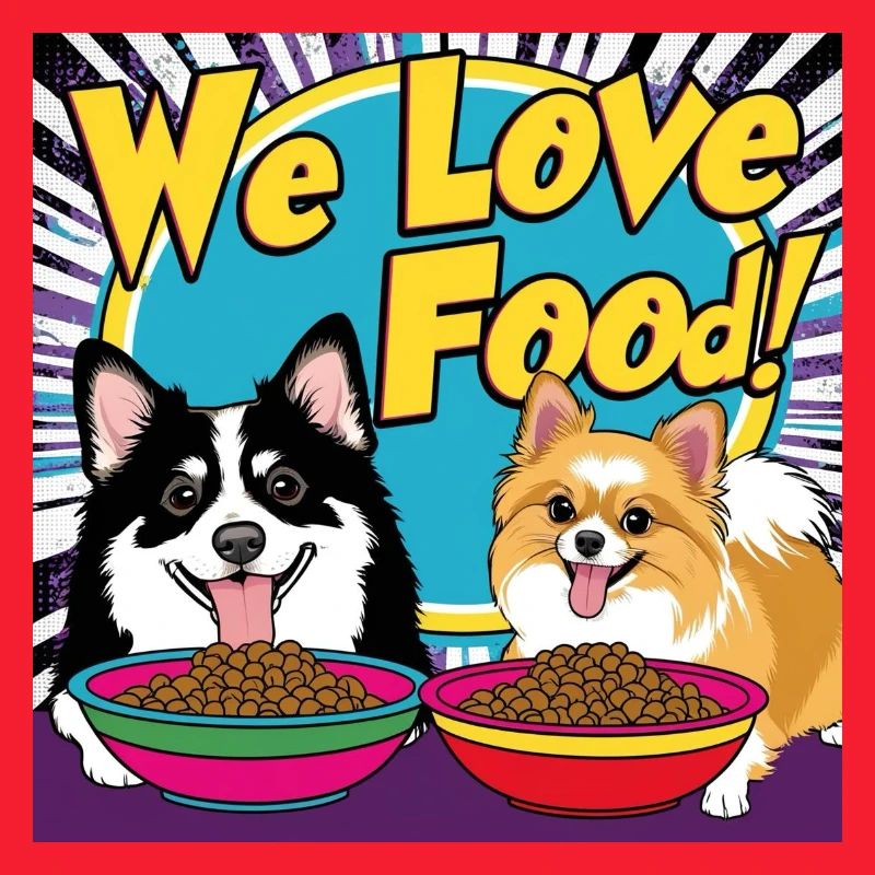Chiens comiques - Nous aimons la nourriture