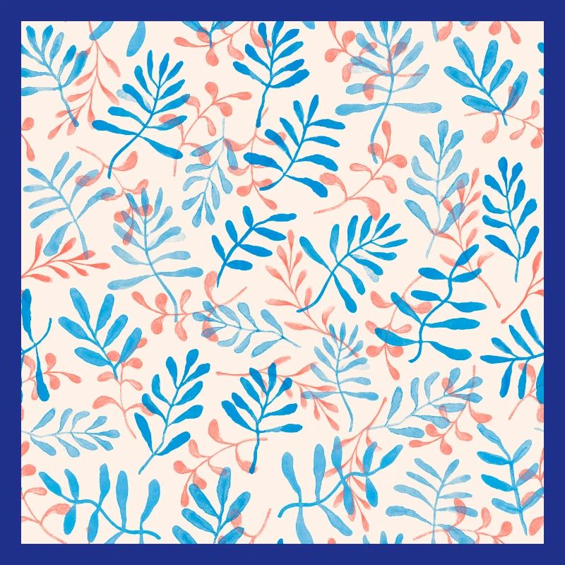 Conception de branches bleues et corail