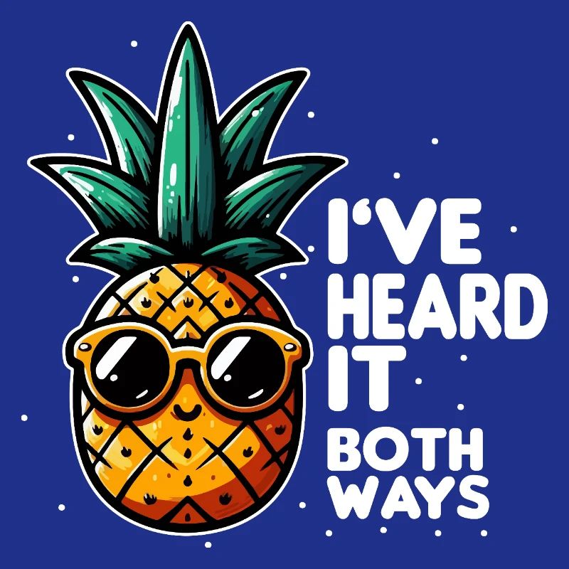 Ananas-Slogan mit doppelter Bedeutung