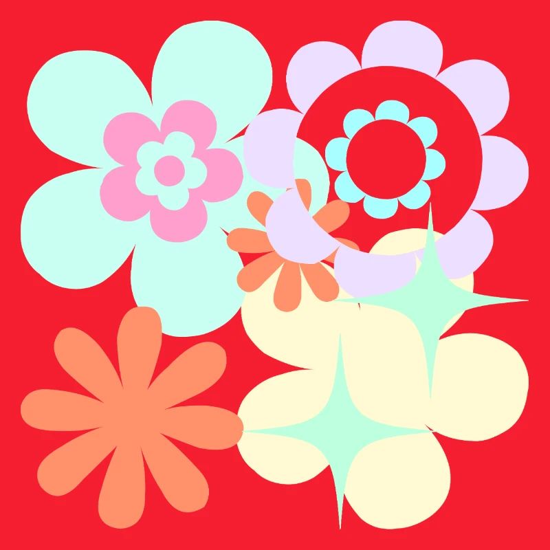 Blossom Pop Retro Pattern
