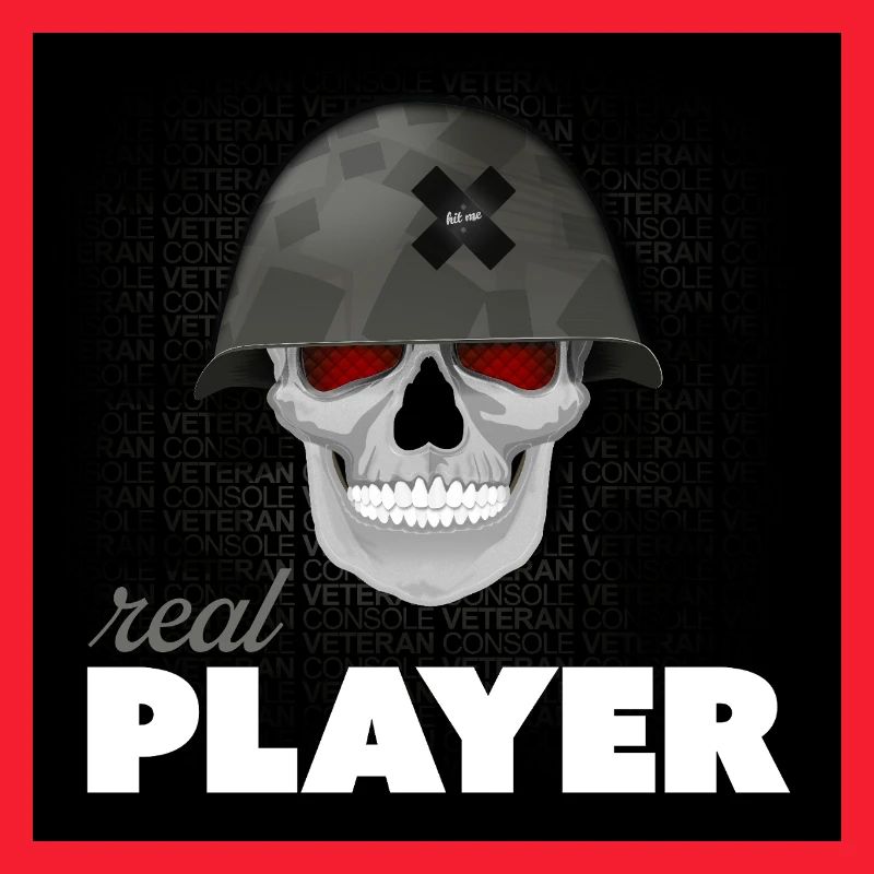 Skull Veteran - Conception de casque de jeu Real Player