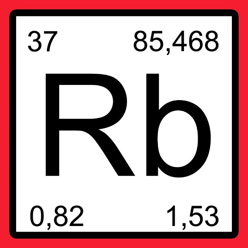 Conception typographique du symbole de rubidium