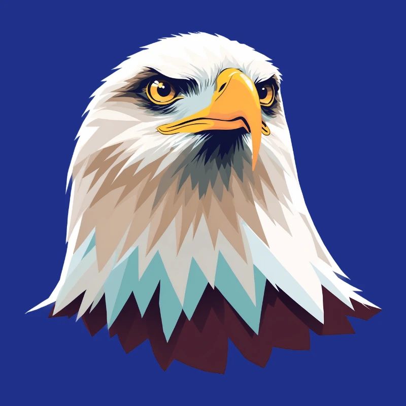 Geometric Eagle Head Illustration