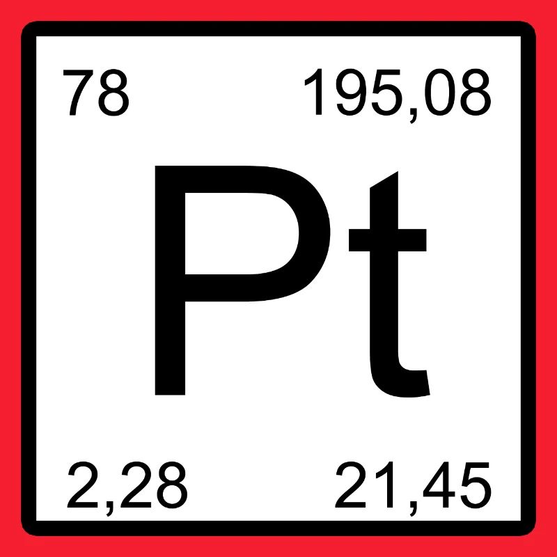 Platinum Pt Element Typog