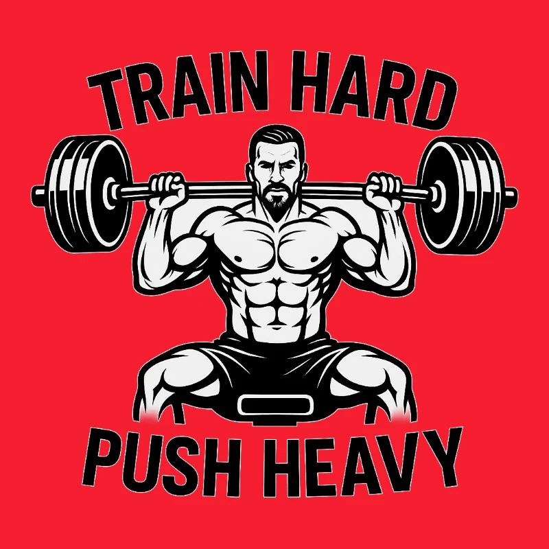 Devise de musculation Push Heavy