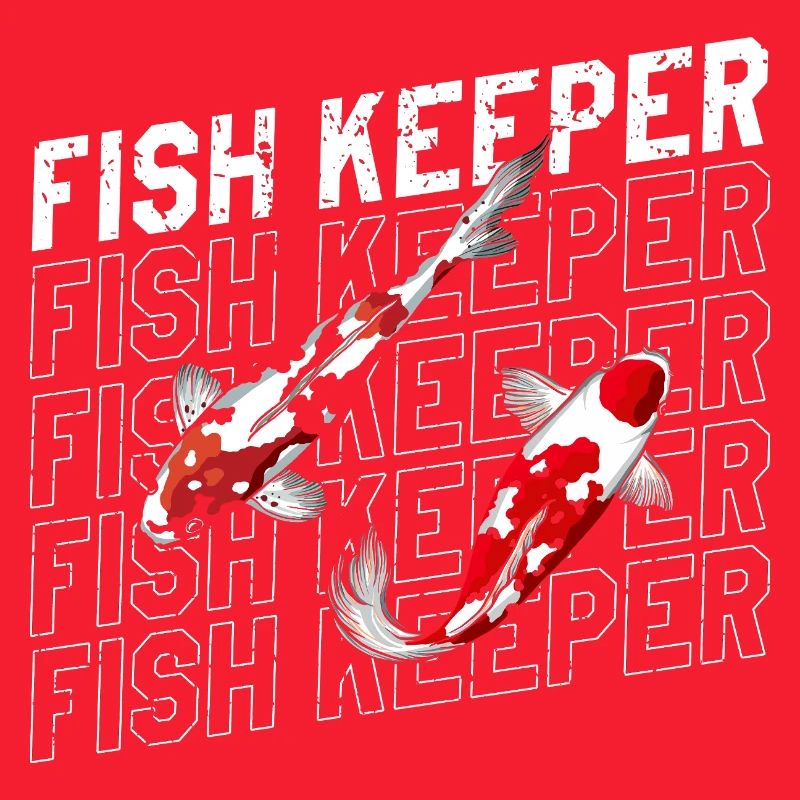 Fish Keeper Aquatic Pond Hobby Minimalist Style