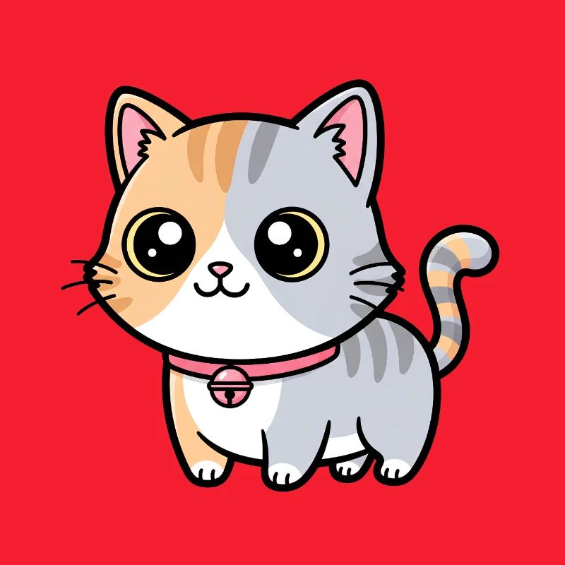 Calico Kitten Collar Charm