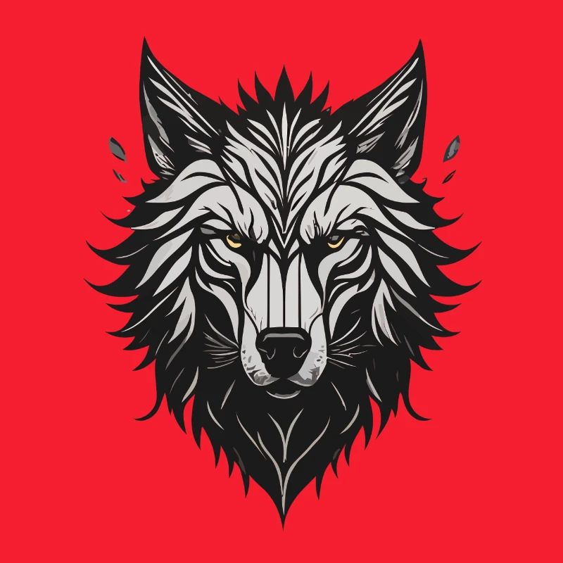 Night Stylized Wolf