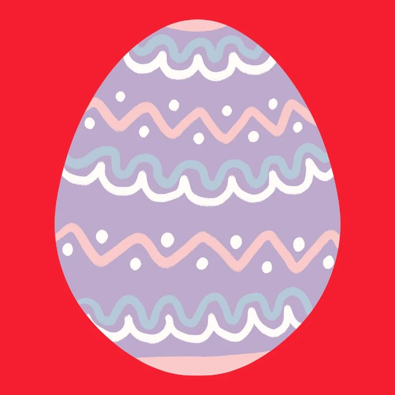 Pastel Wavy Easter Egg