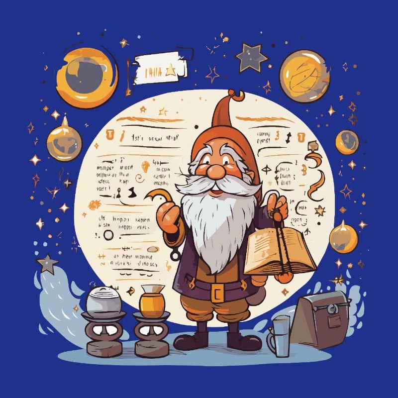 Gnome de l’Espace avec Grimoire