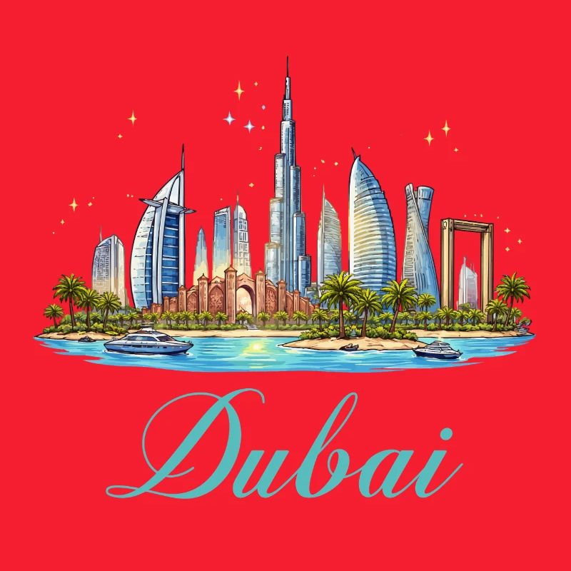 Illustration de la skyline de Dubaï