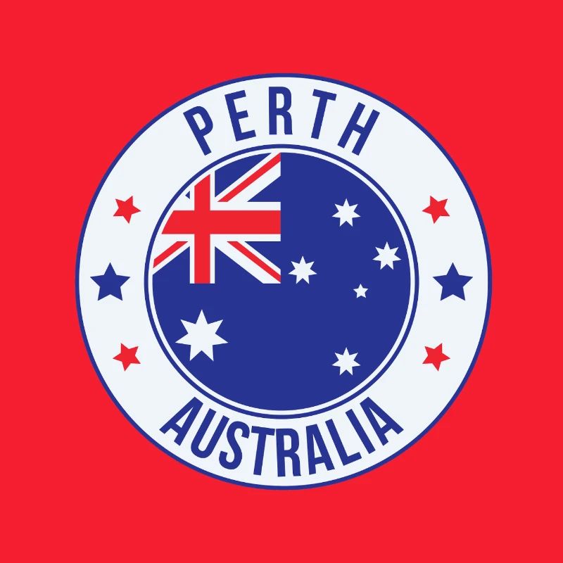 Perth Australia Circle Abzeichen