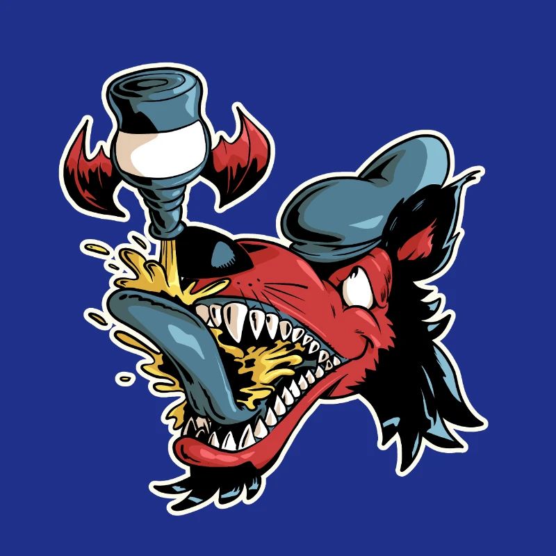 Wolf und fliegendes Bier