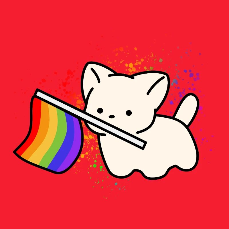 Mignon design du drapeau arc-en-ciel du chien Pride