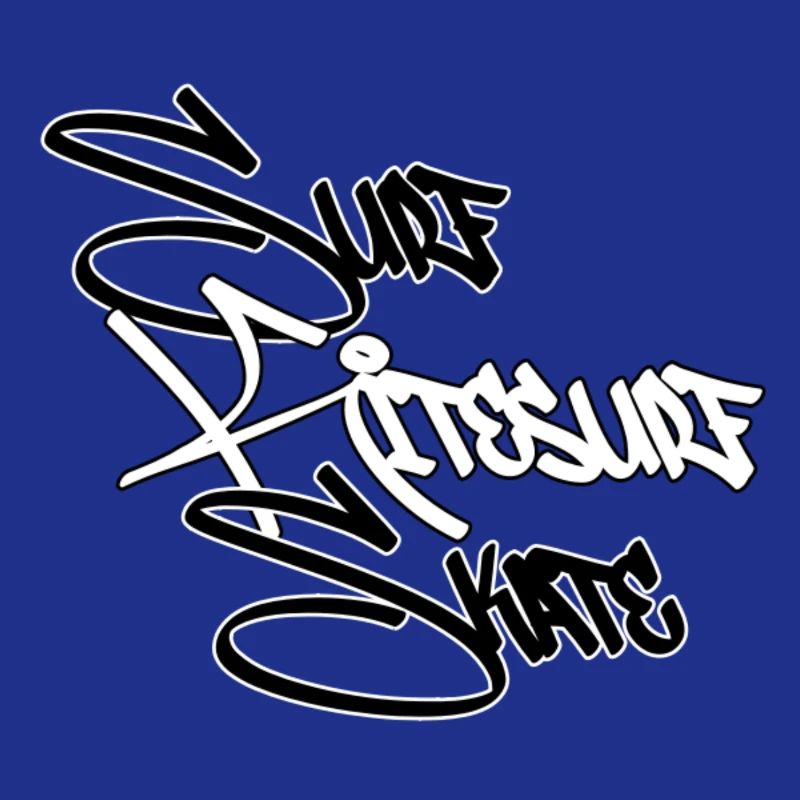 Graffiti Surf Script Blanc