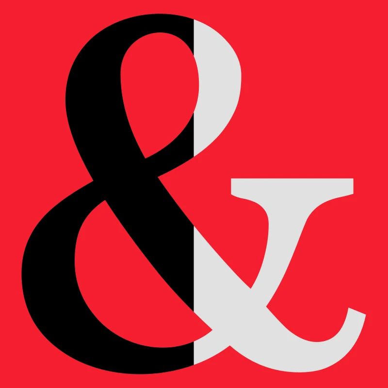 Ampersand two-tone sign icon gift idea