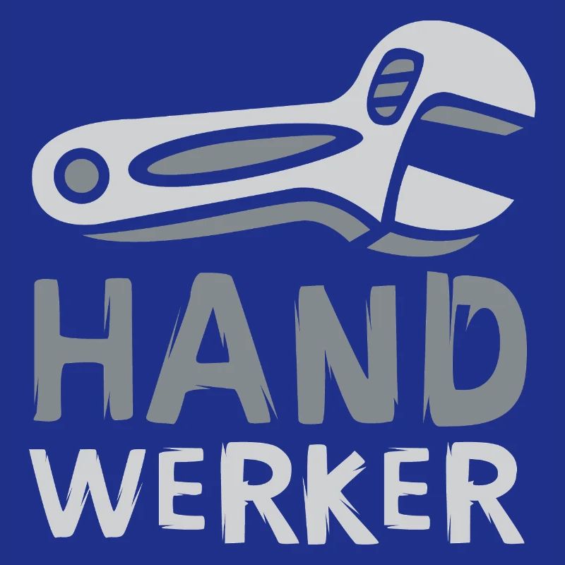 Handwerker Comic Design mit Schraubenschlüssel