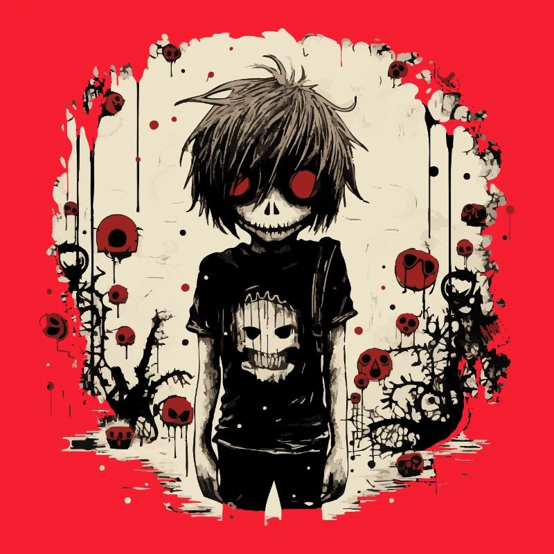 Rödögd Skull Kid - Emo Comic Design