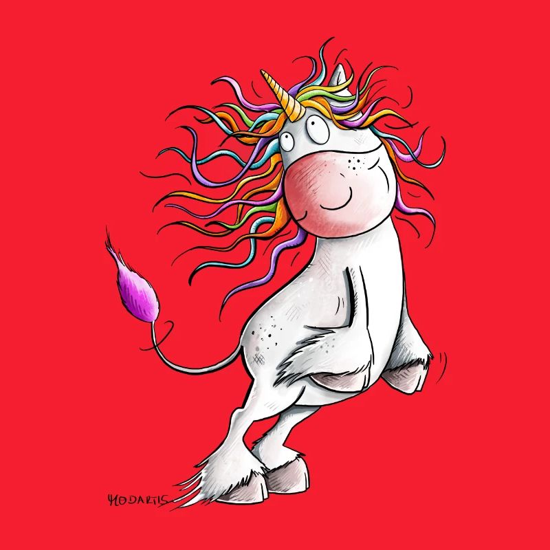 Drolliges Regenbogen Einhorn I Comic Fantasy