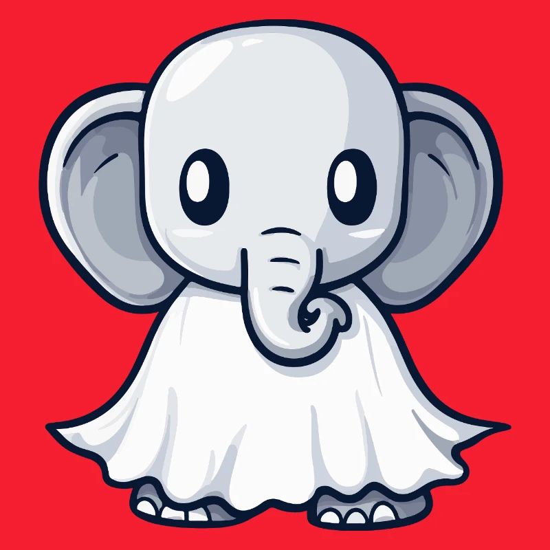 Elefant Halloween Geist